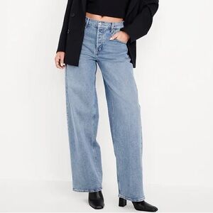Old Navy Mid-Rise Slouchy Wide-Leg Jeans